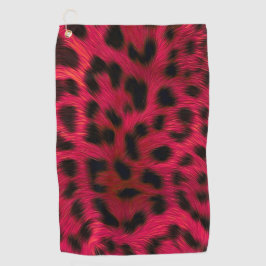 Toalla De Golf Hot Pink Leopard Print Faux