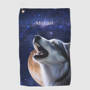 Toalla De Golf Howling Wolf Monogram