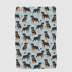 Toalla De Golf Huesos y patas de perro de Rottweiler