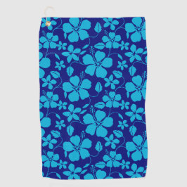 TOALLA DE GOLF HULA HAWAIANA (HIBISCO) AZUL OSCURO/CLARO