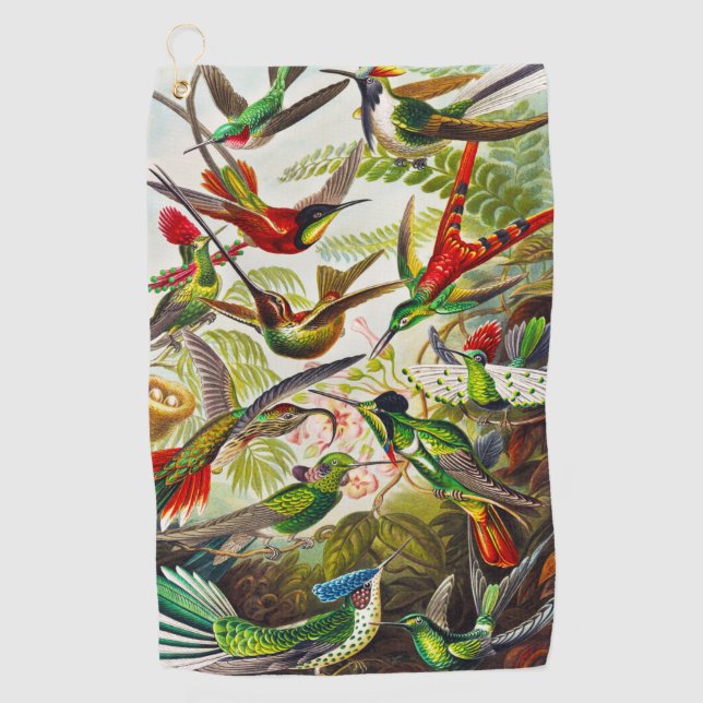 Toalla De Golf Hummingbirds por Ernst Haeckel (Anverso)