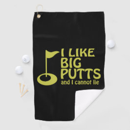 Toalla De Golf Humor de golf que me gustan los Big Putts