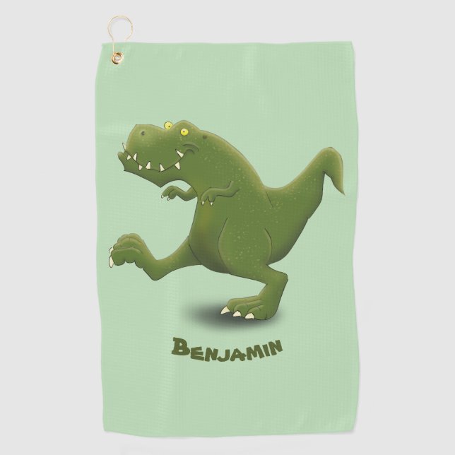Toalla De Golf Humor divertido de los personalizados de los dinos (Anverso)