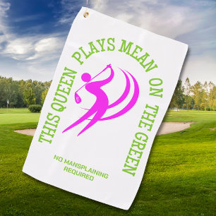 Toalla De Golf Humor Golf Femenino LA REINA JUEGA DURO EN EL GREE