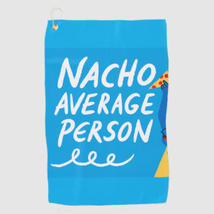 Toalla De Golf Humorous "Nacho Average Person" Food Pun