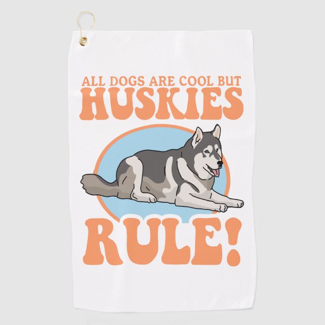 Toalla De Golf Husky Dog Owner Huskies (Anverso)