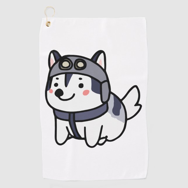 Toalla De Golf Husky Pilot Dog Lover Malamute (Anverso)