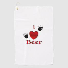 Toalla De Golf I Heart Beer Design