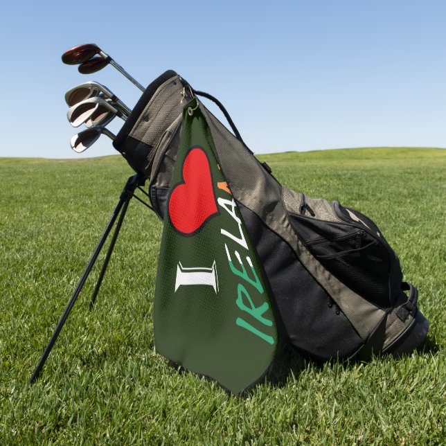 Toalla De Golf I Heart Ireland overlay gtcnt (Verde)