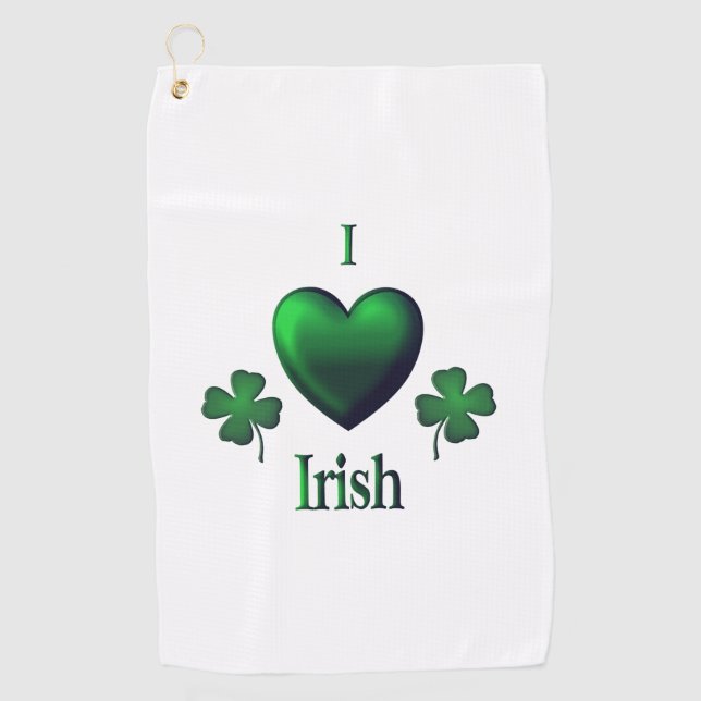 Toalla De Golf I Heart Irish (Anverso)