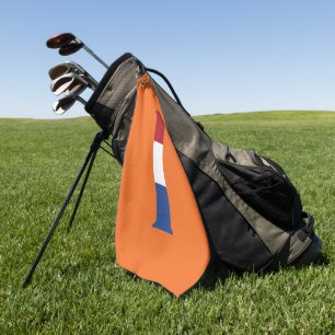 Toalla De Golf I Monograma colocado sobre la bandera de la LND en