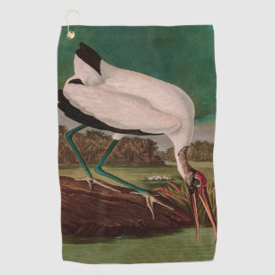 Toalla De Golf Ibis de madera Aves de América Impresión Audubon