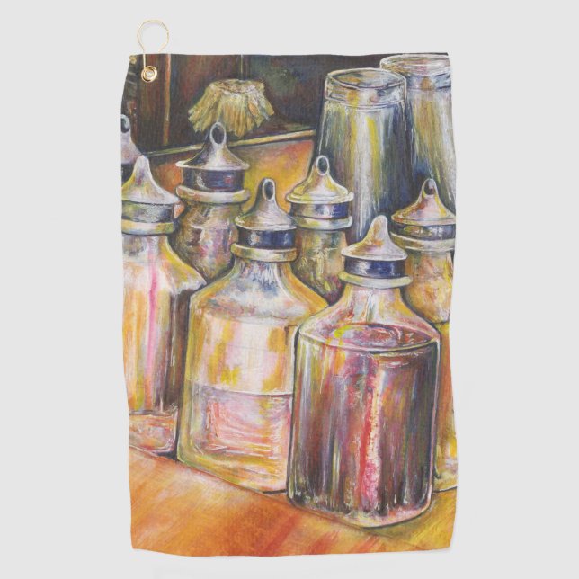 Toalla De Golf Ideografía de la luz dorada (Anverso)