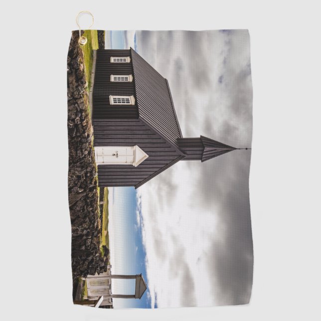 Toalla De Golf Iglesia Negra De Budir, Islandia (Anverso)