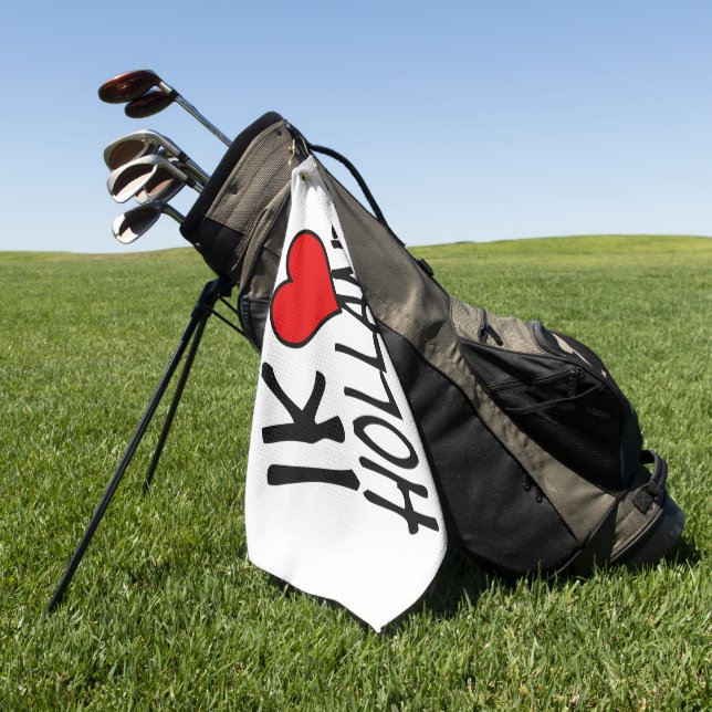 Toalla De Golf Ik Heart Holland bk en wgtcnm (Verde)