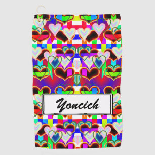 Toalla De Golf Ilusión de los corazones de Kenneth Yoncich