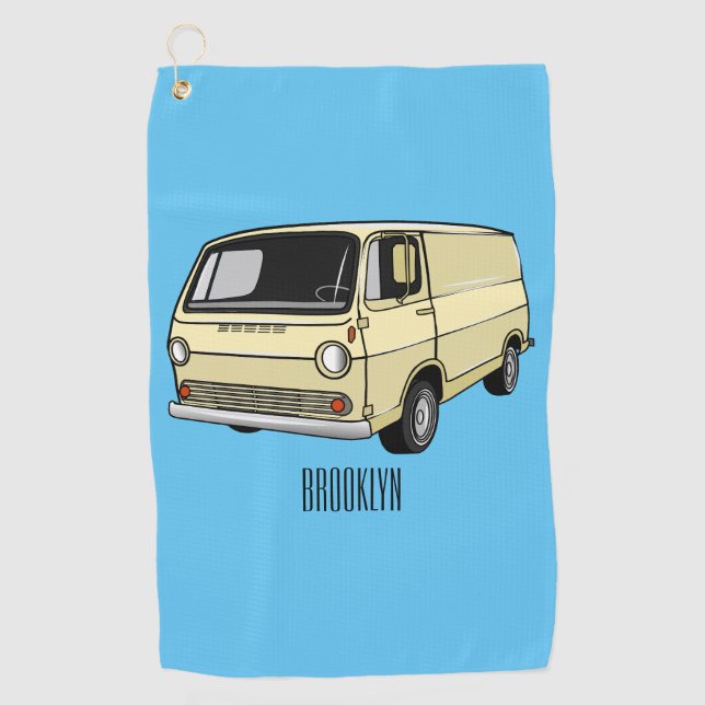 Toalla De Golf Ilustracion clásico van personalizado (Anverso)