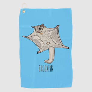 Toalla De Golf Ilustración de dibujos animados de sugar glider