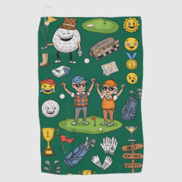 Toalla De Golf Ilustracion de golf divertido con golfistas