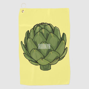 Toalla De Golf Ilustracion de personalizado Artichoke