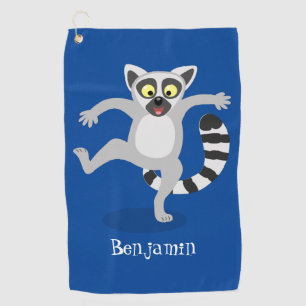 Toalla De Golf Ilustracion de personalizado bailador de lémur de 