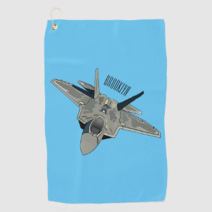 Toalla De Golf Ilustracion de personalizado de aviones de combate