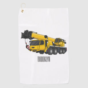 Toalla De Golf Ilustracion de personalizado de camiones Crane