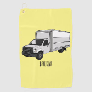 Toalla De Golf Ilustracion de personalizado de camiones de cajas
