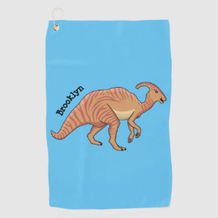Toalla De Golf Ilustracion de personalizado de dinosaurios de par