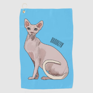 Toalla De Golf Ilustracion de personalizado de gatos Sfinx