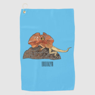 Toalla De Golf Ilustracion de personalizado de lagarto de cuello