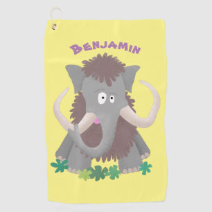 Toalla De Golf Ilustracion de personalizado de mamut bobo gracios