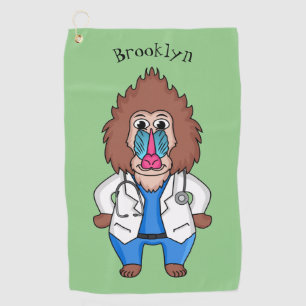 Toalla De Golf Ilustracion de personalizado de médica de mandrile