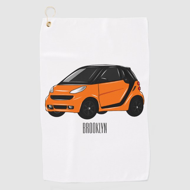 Toalla De Golf Ilustracion de personalizado de micro coches (Anverso)