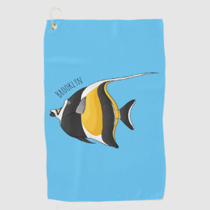 Toalla De Golf Ilustracion de personalizado de peces moro