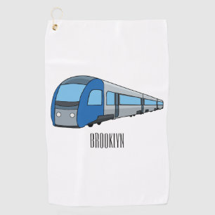 Toalla De Golf Ilustracion de personalizado de trenes eléctricos