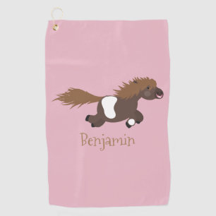 Toalla De Golf Ilustracion de personalizado del pony de Shetland