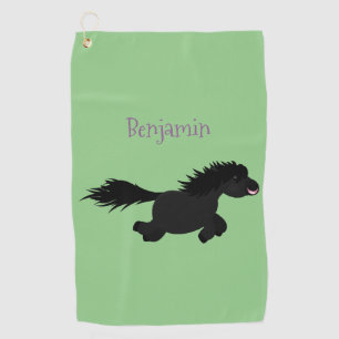Toalla De Golf Ilustracion de personalizado del pony de Shetland