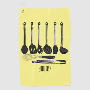 Toalla De Golf Ilustracion de personalizados utensiales de cocina