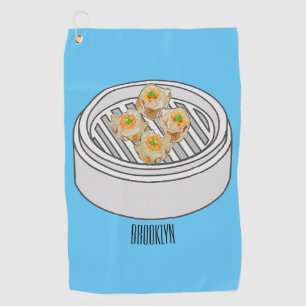 Toalla De Golf Ilustracion de Shumai dim sum personalizado