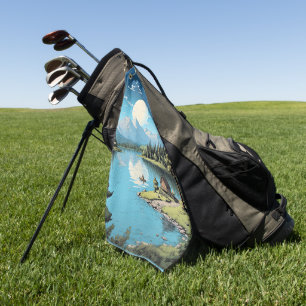 Toalla De Golf Ilustración del lago Champlain, Vermont