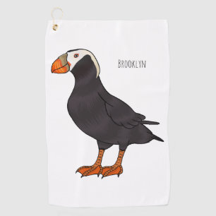 Toalla De Golf Ilustracion del personalizado de pajarito