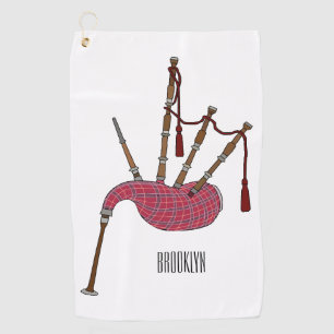 Toalla De Golf Ilustracion personalizado Bagpipes