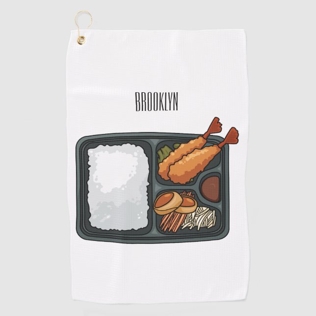 Toalla De Golf Ilustracion personalizado Bento (Anverso)