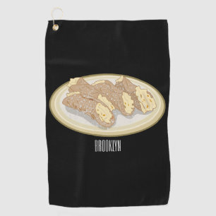 Toalla De Golf Ilustracion personalizado Cannoli