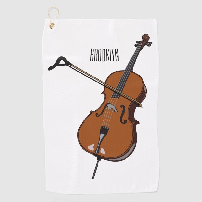 Toalla De Golf Ilustracion personalizado Cello (Anverso)