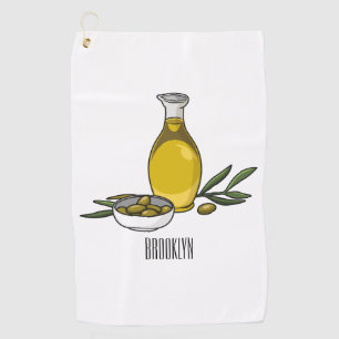 Toalla De Golf Ilustracion personalizado de aceite de oliva