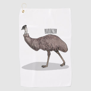Toalla De Golf Ilustracion personalizado de aves de la Uem