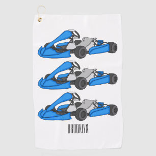 Toalla De Golf Ilustracion personalizado de carreras de Kart