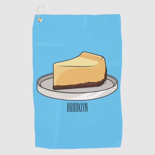 Toalla De Golf Ilustracion personalizado de Cheesecake (Anverso)